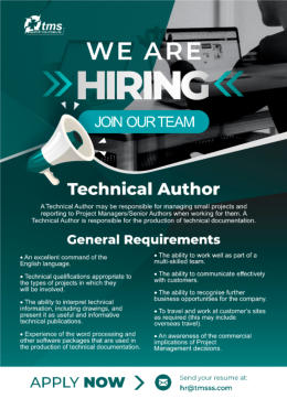 Technical Author job advert
